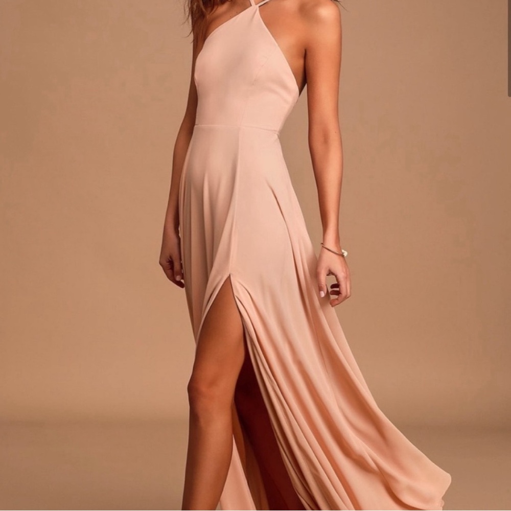 Lulu’s Pink Chiffon Dress